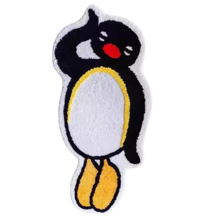 Playful Penguin-Shaped Plush Area Rug Kalsten