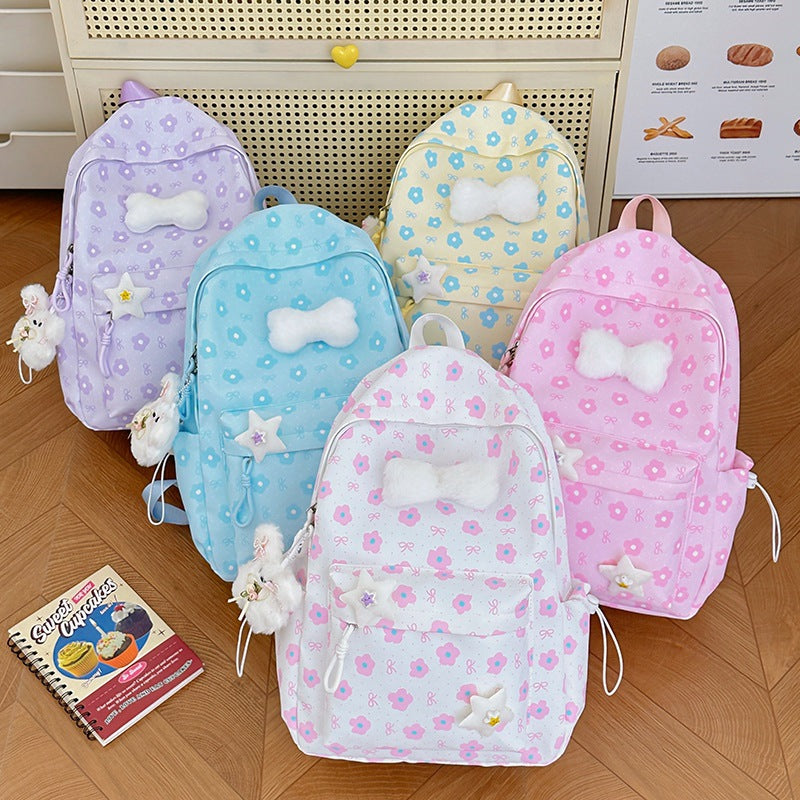 Floral-Embellished Patterned Backpack Kalsten