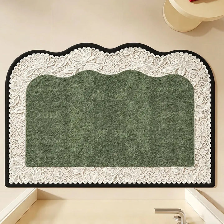 Lace-Trimmed Bath Mat Kalsten