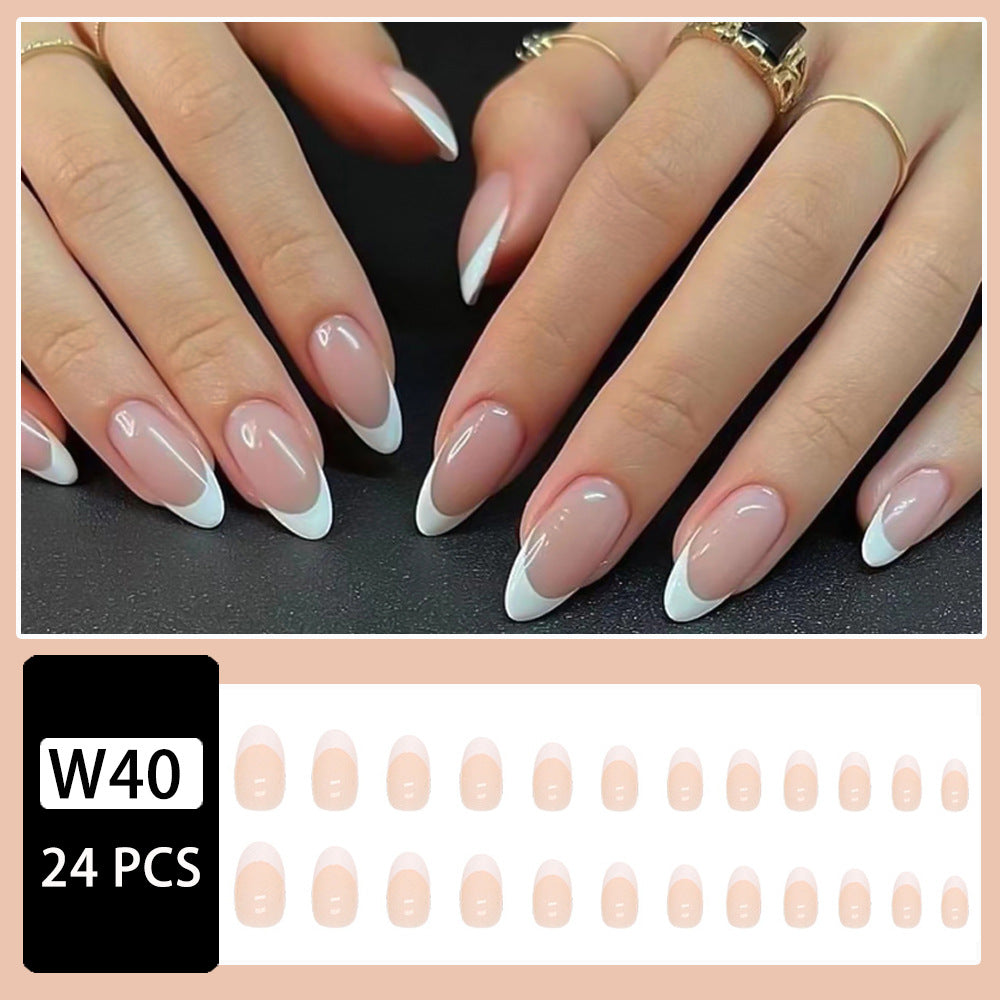 Artificial Nail Set with Glamorous Marbled Design Kalsten