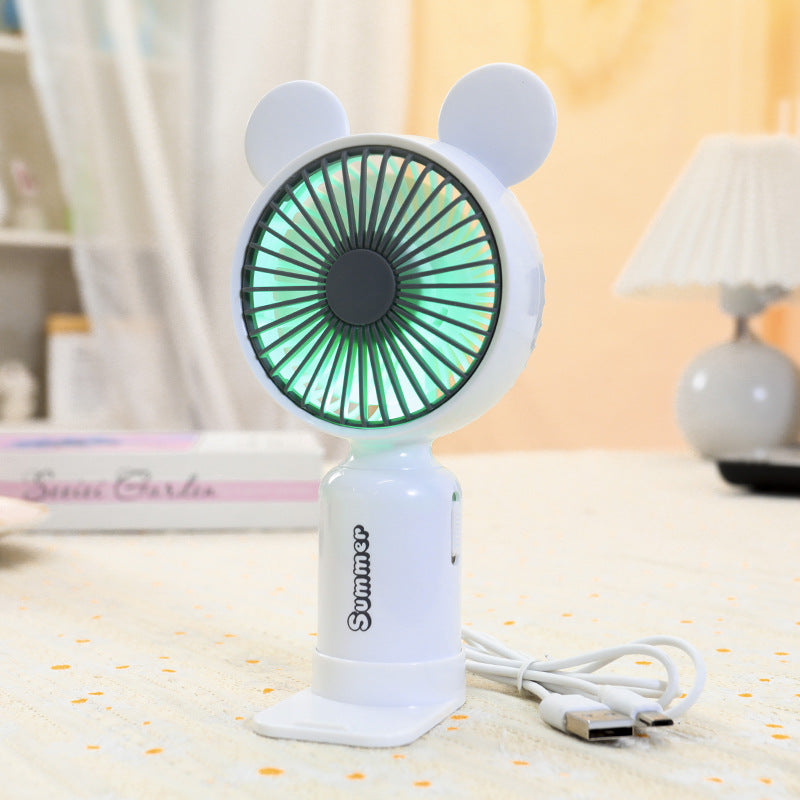 Women's Portable Hand Fan with Cute Ears Kalsten