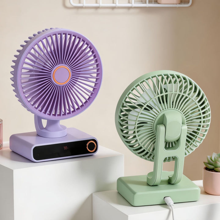 Women's Portable Table Fan with Modern Design and Adjustable Tilt Angle Kalsten