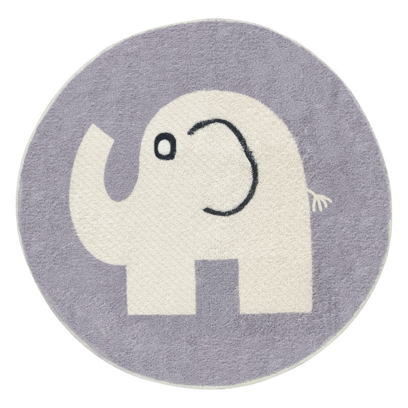 Rabbit-Themed Round Area Rug Kalsten