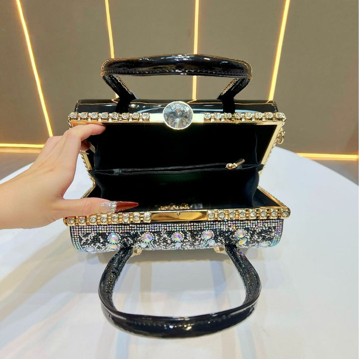 Luxe Crystal-Embellished Evening Handbag