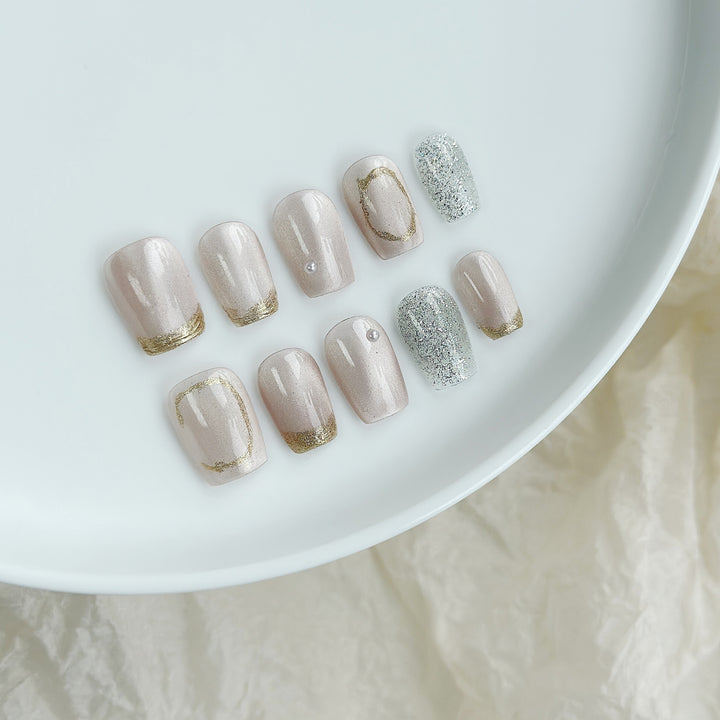 Butterfly-Embellished Press-On Nail Set