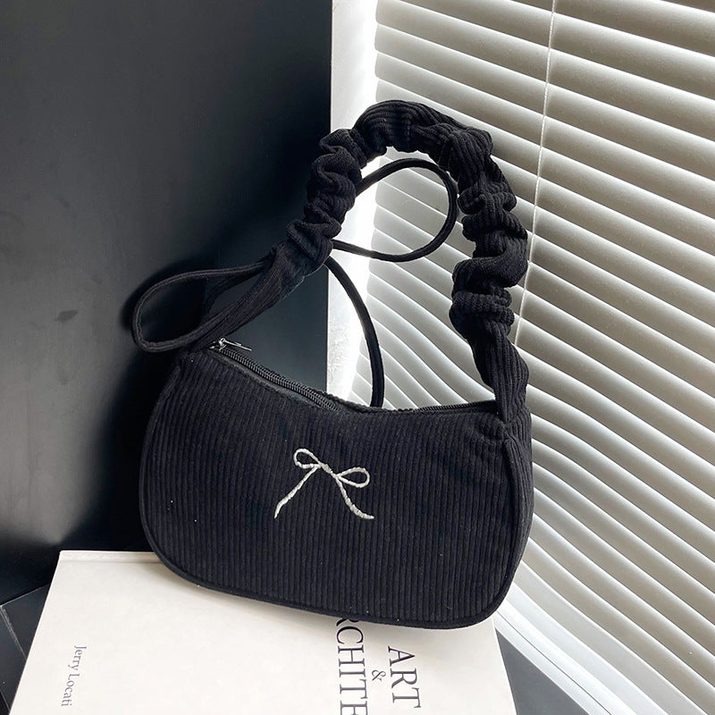 Stylish Corduroy Crossbody Bag