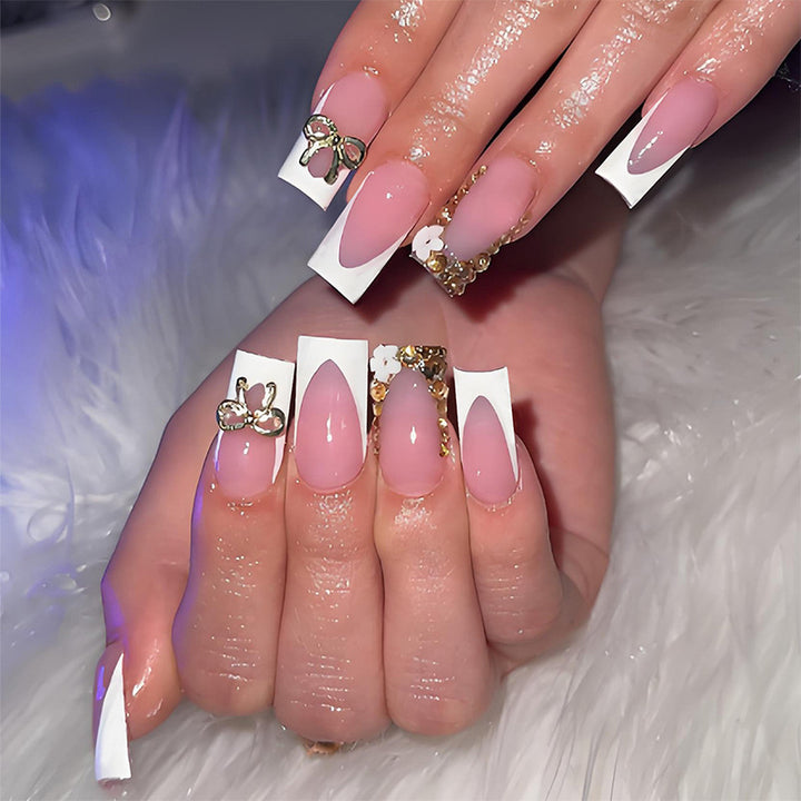 Artificial nail set with elegant decorations and unique designs Kalsten