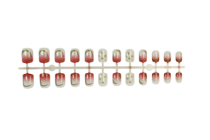 Artificial nail set with elegant rose accents Kalsten