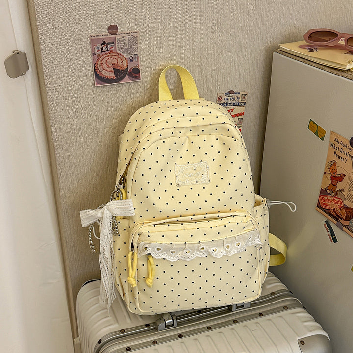 Charming Polka Dot Patterned Backpack Kalsten