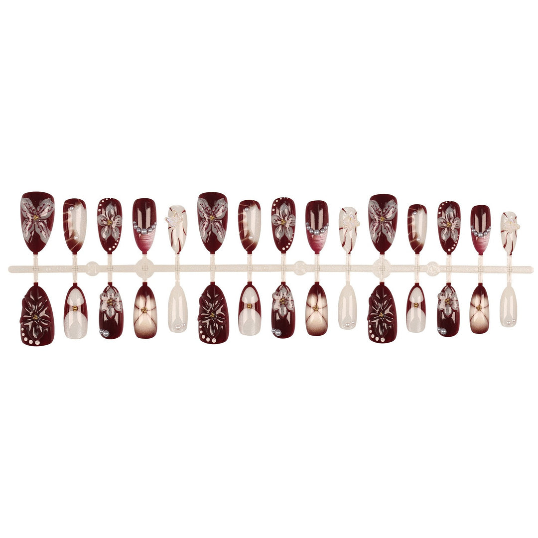 Floral Design Press-On Nails