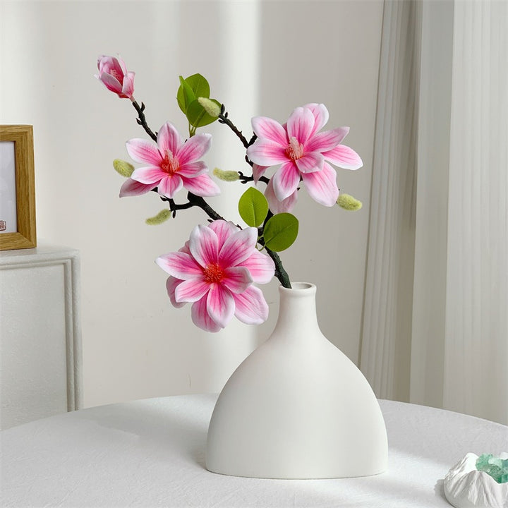 Decorative Artificial Magnolia Arrangement for Home Display