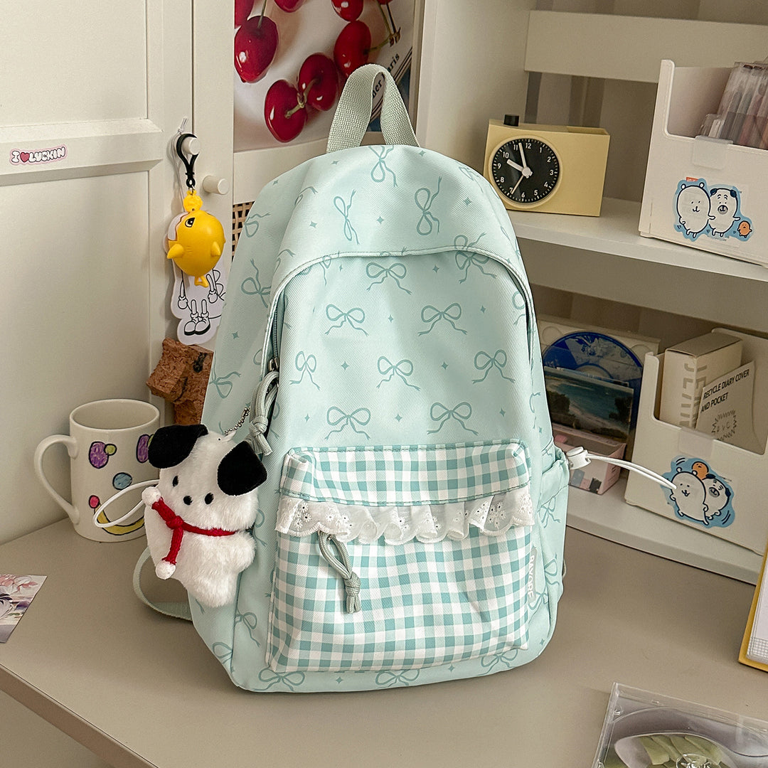 Decorative Bow-Embellished Backpack Kalsten