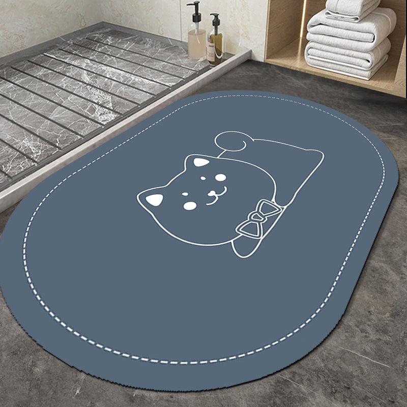 Playful Dinosaur-Themed Bath Mat