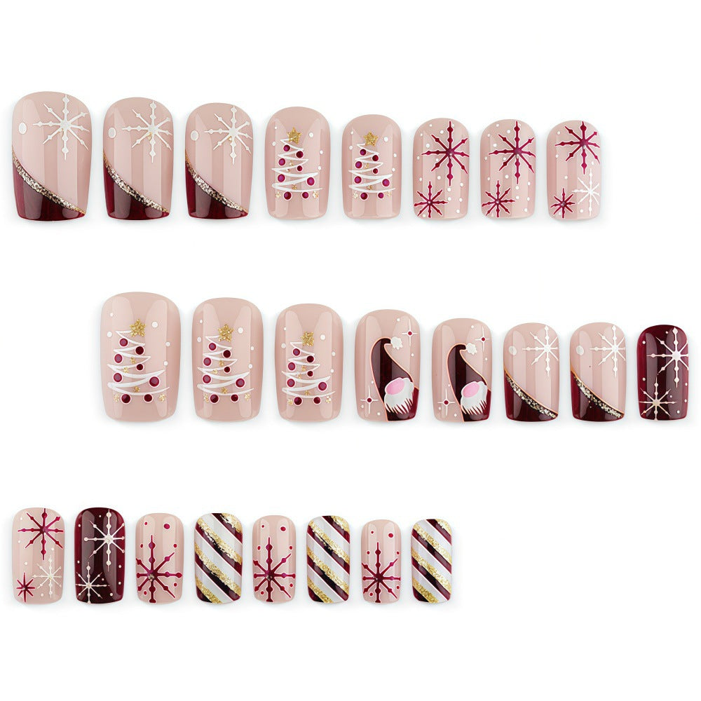 Artificial Nails in Festive Christmas Design Kalsten