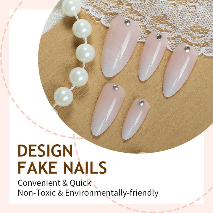 Artificial press-on nails with glamorous rhinestone details Kalsten