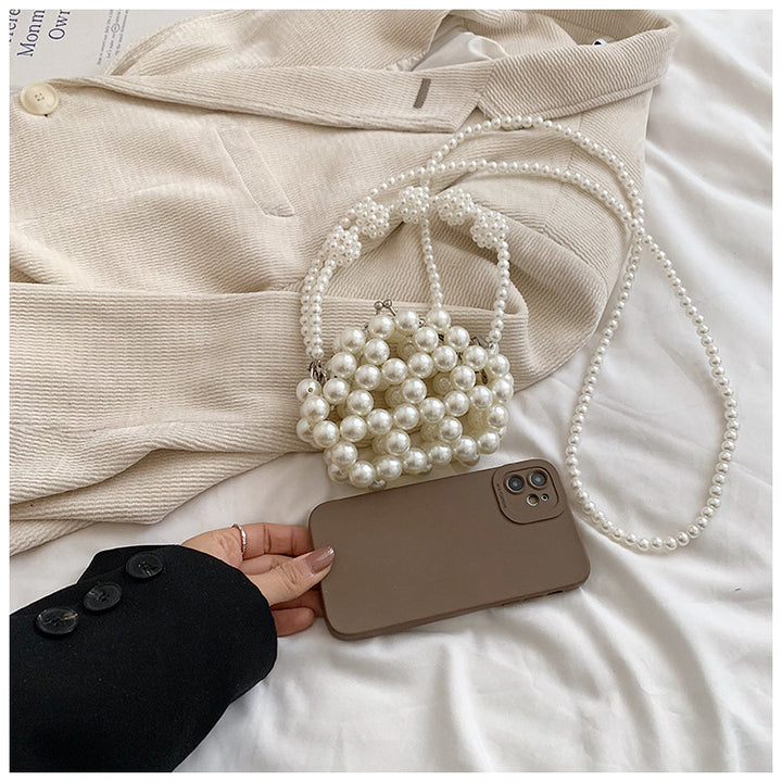 Pearl-Embellished Evening Handbag