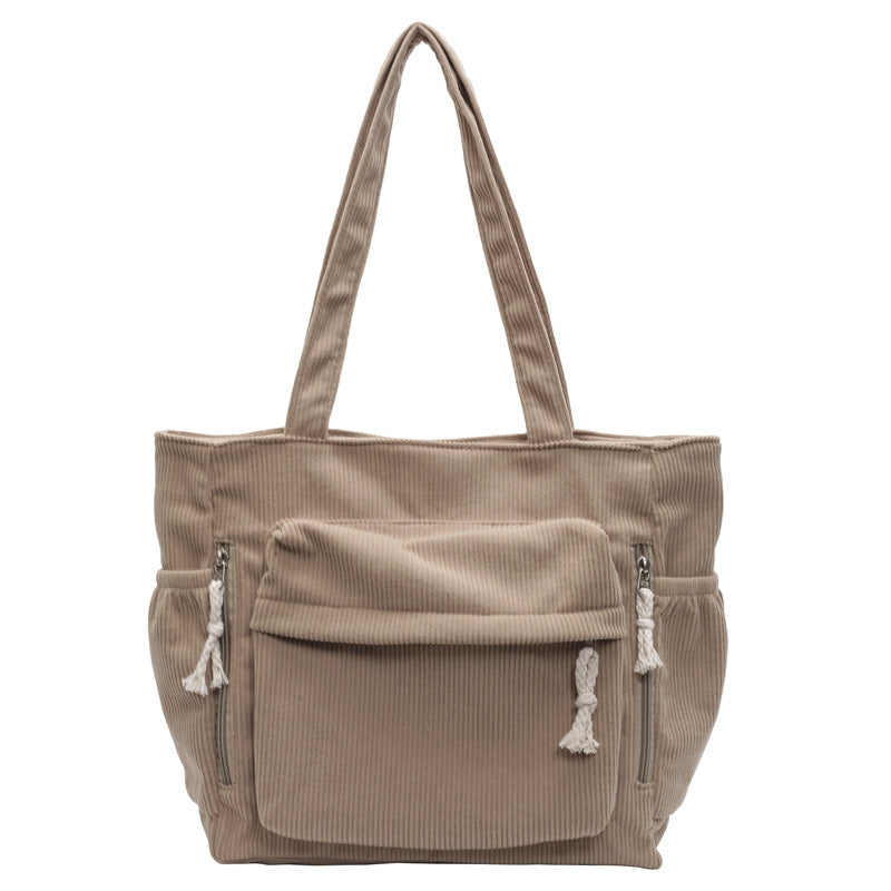 Textured Multi-Pocket Tote Bag Kalsten
