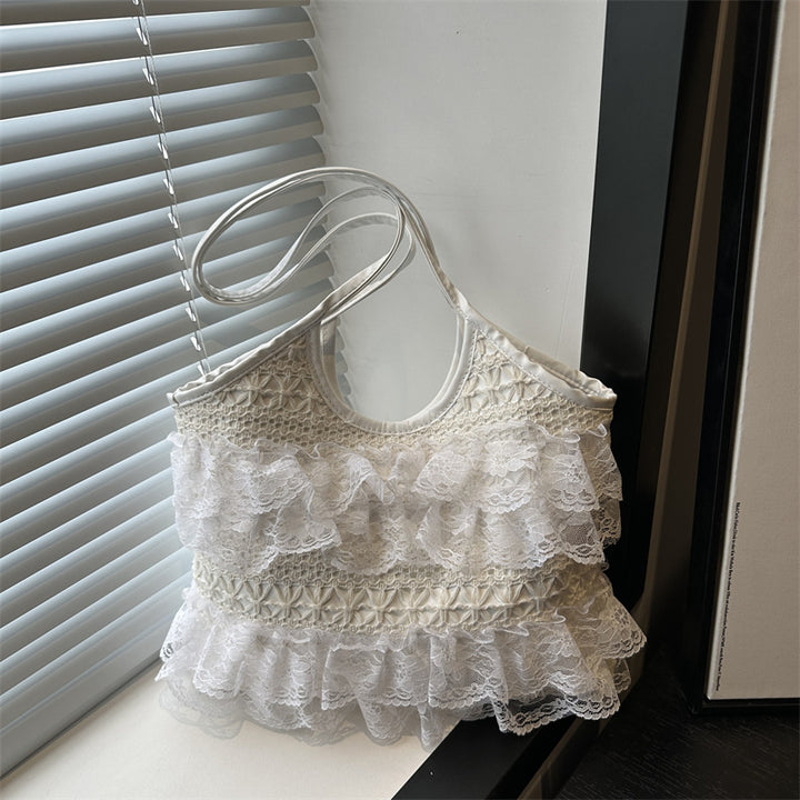 Ruffled Lace Crop Top Kalsten