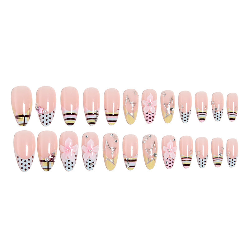 DIY Nail Art Set with Colorful Designs and Natural Accents Kalsten