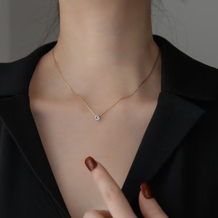 Elegant Crystal Pendant Necklace Kalsten