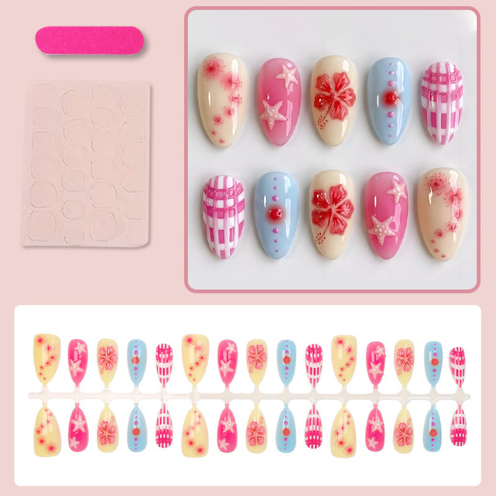 Creative flower and star design artificial nail set Kalsten
