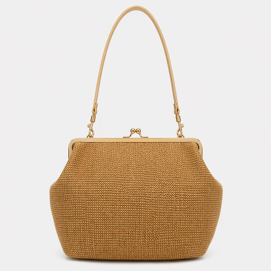 Elegant Glossy Crocodile-Effect Handbag