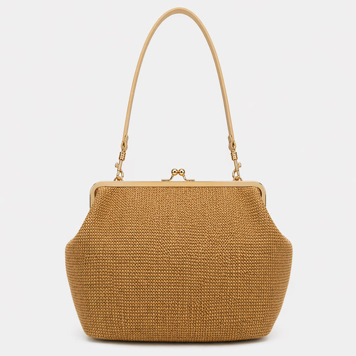 Elegant Glossy Crocodile-Effect Handbag