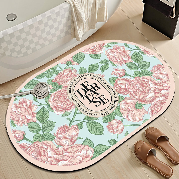 Decorative Oval Indoor Mat for Home