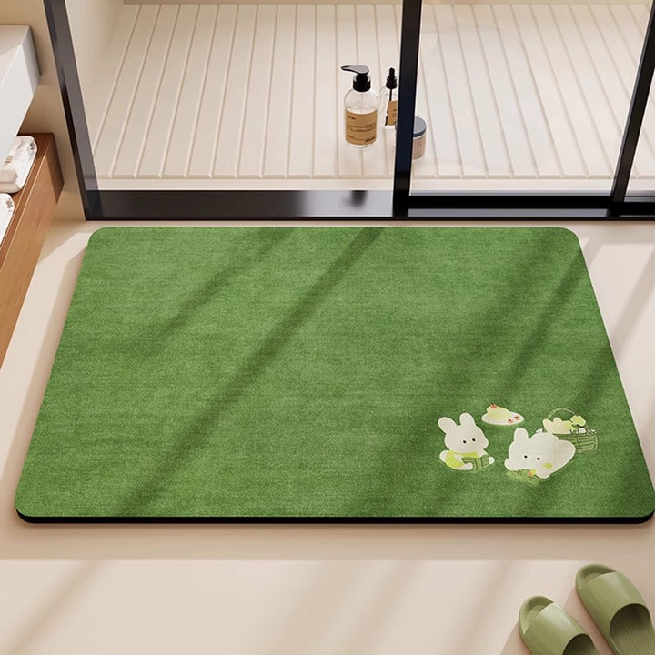 Playful Panda-Themed Bathroom Mat
