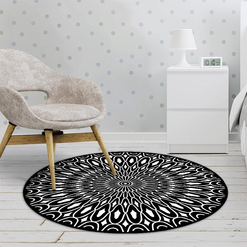 Floral Patterned Round Area Rug Kalsten