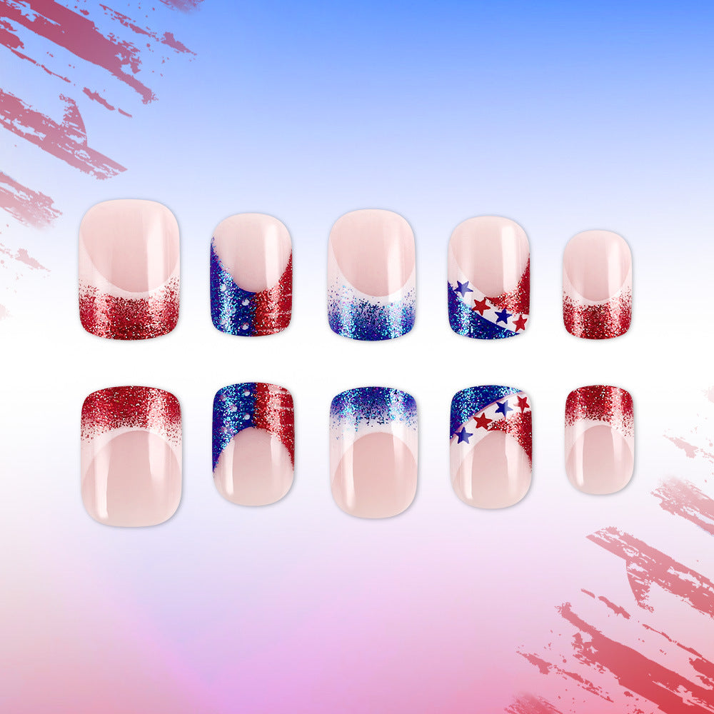 Patriotic Themed Acrylic Press-On Nails Kalsten