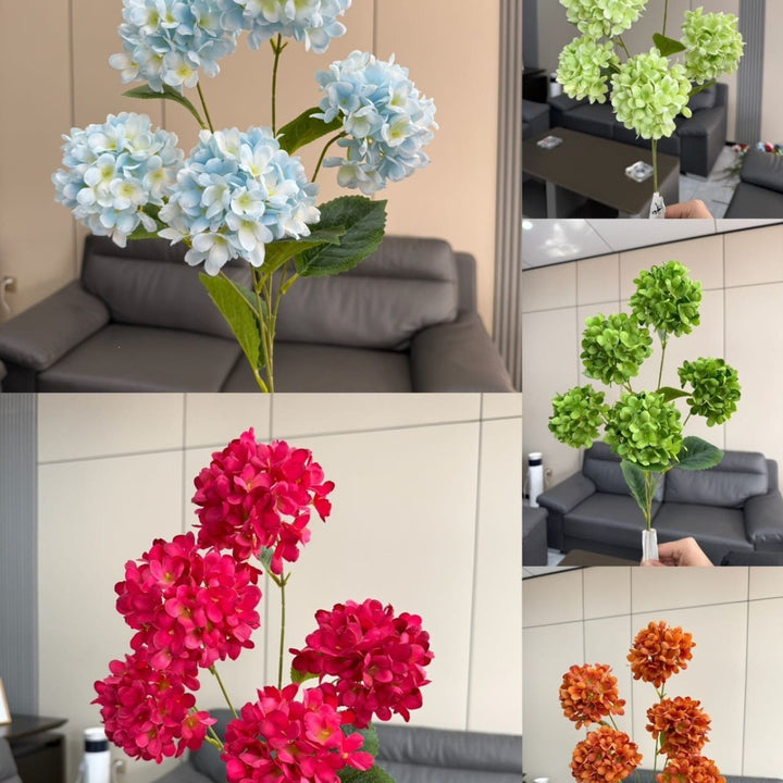 Lifelike Hydrangea Floral Arrangement