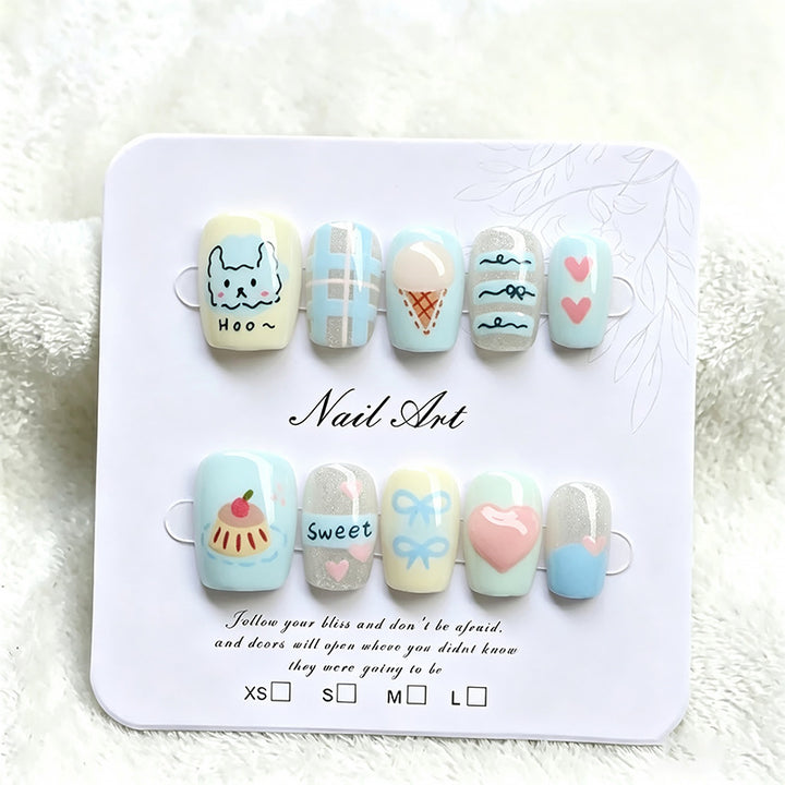 Creative Themed Press-On Nail Set Kalsten