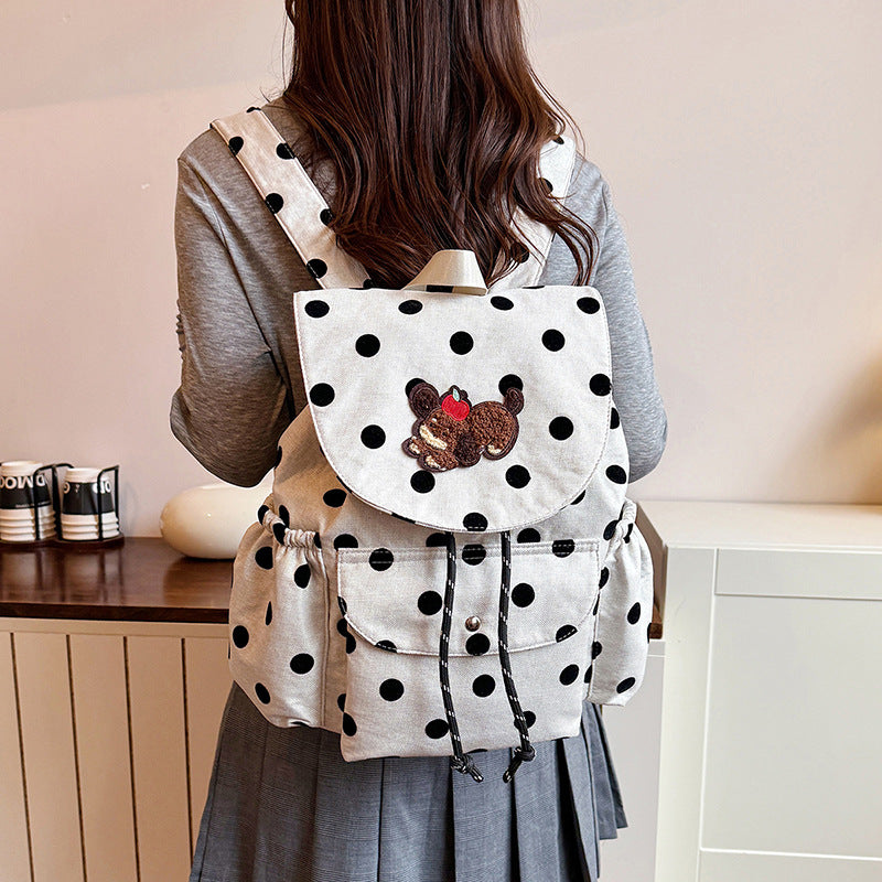 Playful Polka Dot Themed Backpack Kalsten
