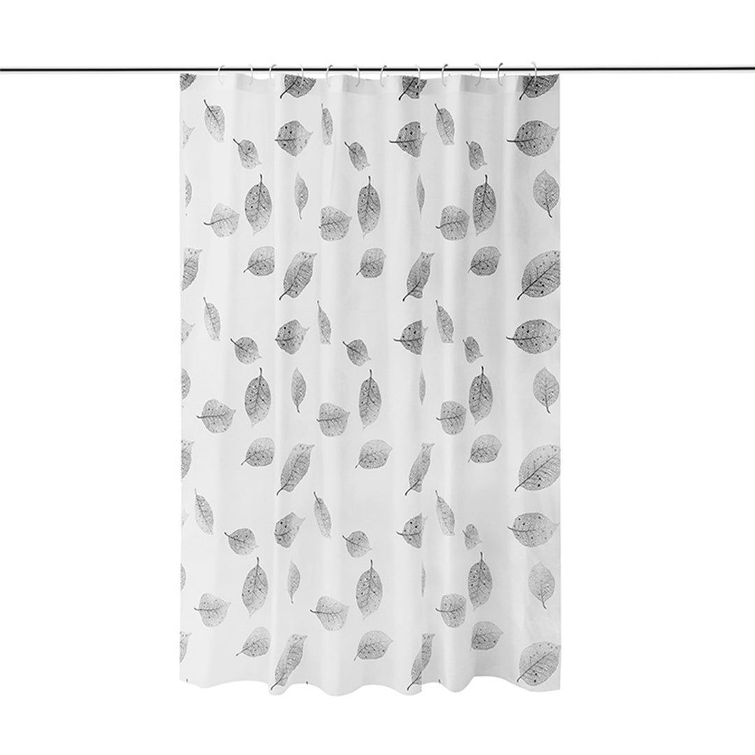 Leaf-Patterned Shower Curtain Kalsten
