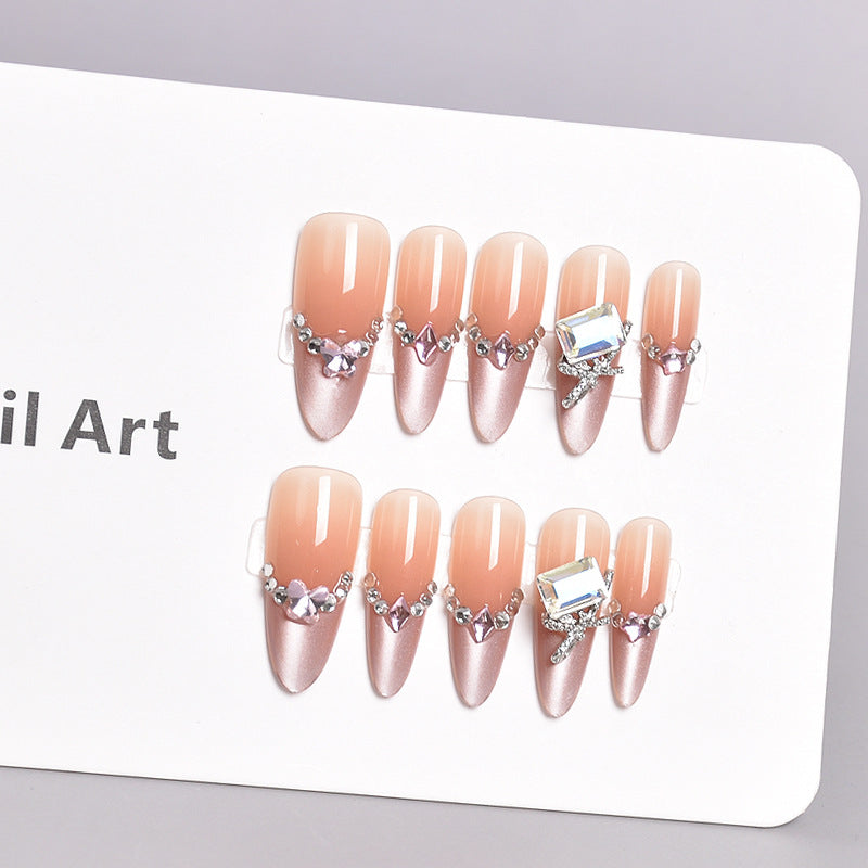 Glamorous Heart-Themed Press-On Nail Set Kalsten
