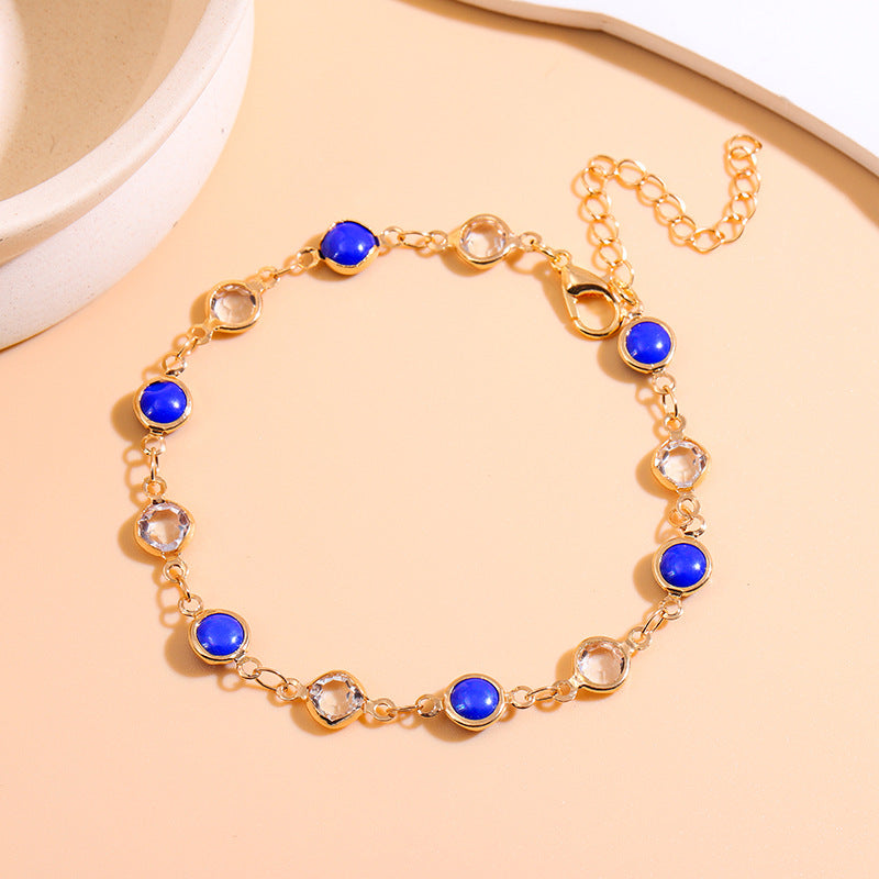 Elegant Beaded Charm Anklet Kalsten