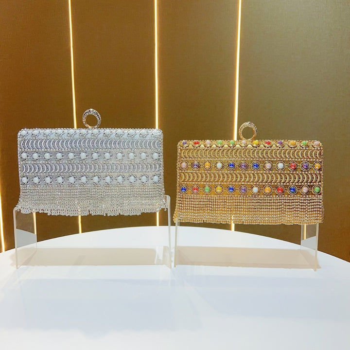 Crystal-Embellished Evening Clutch