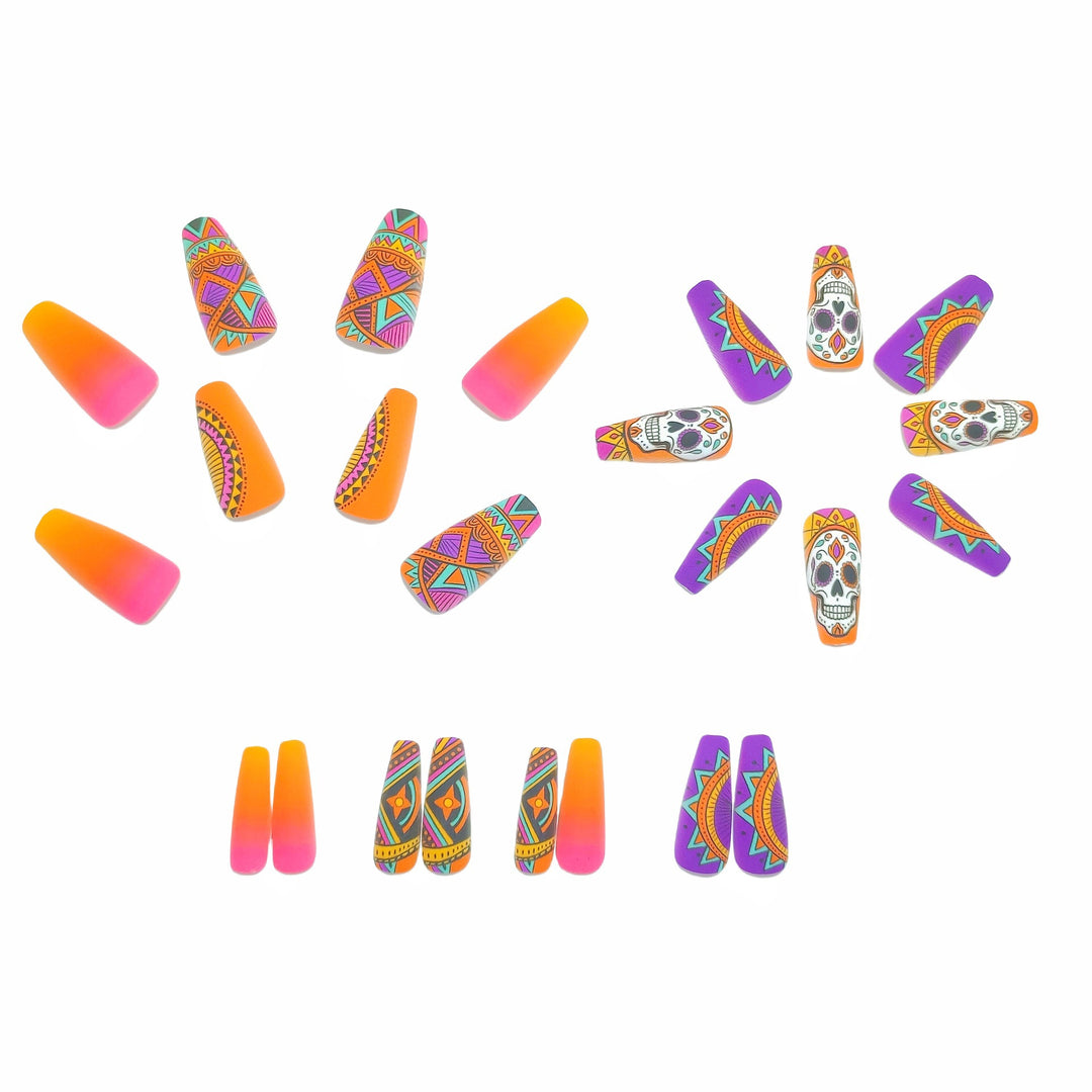 Creative skull design artificial nails Kalsten