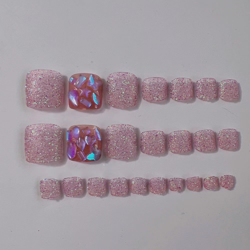 Glamorous artificial nails with sparkling glitter Kalsten