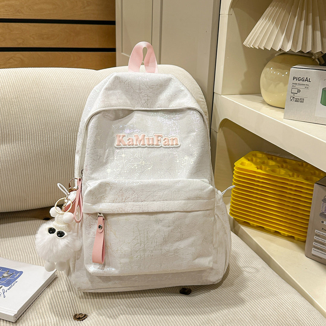 Trendy Casual Backpack with Keychain Kalsten