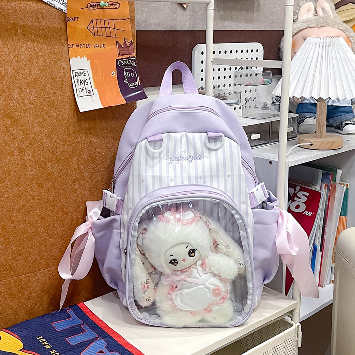 Transparent Window Multi-Compartment Backpack Kalsten