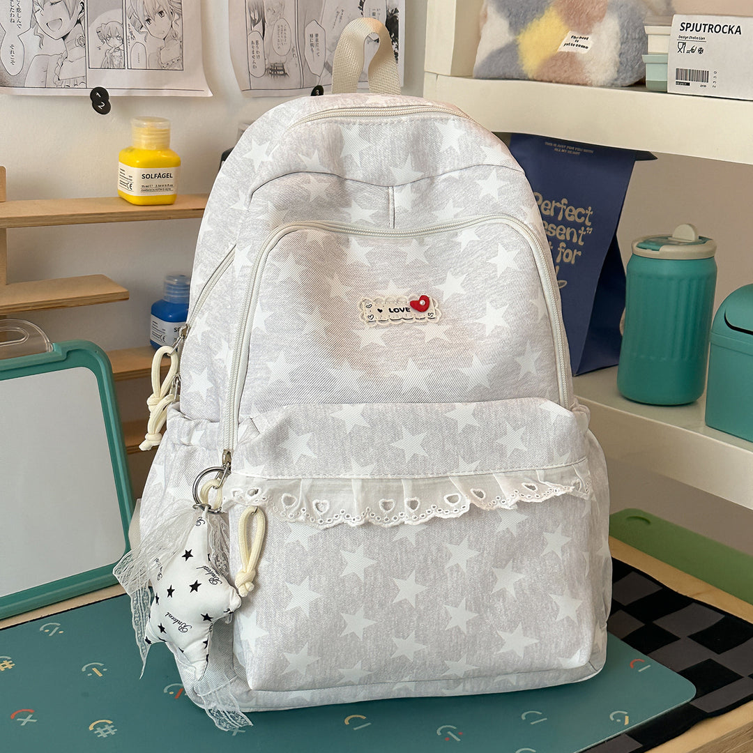Trendy Star-Print School Backpack Kalsten
