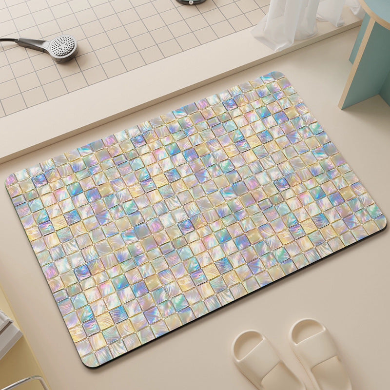 Luxurious Mosaic Design Bathroom Mat Kalsten
