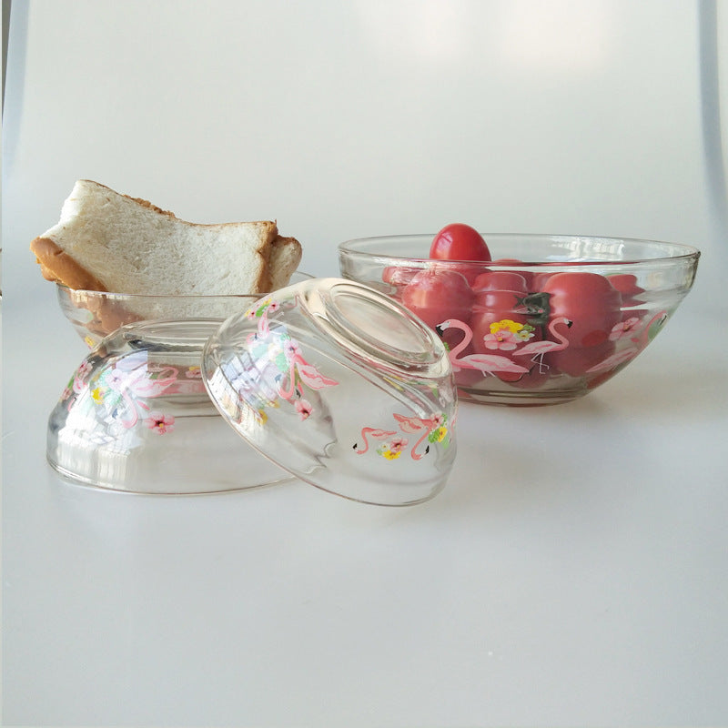 Ladies Storage Bowls Set with Colorful Flamingo Motifs Kalsten