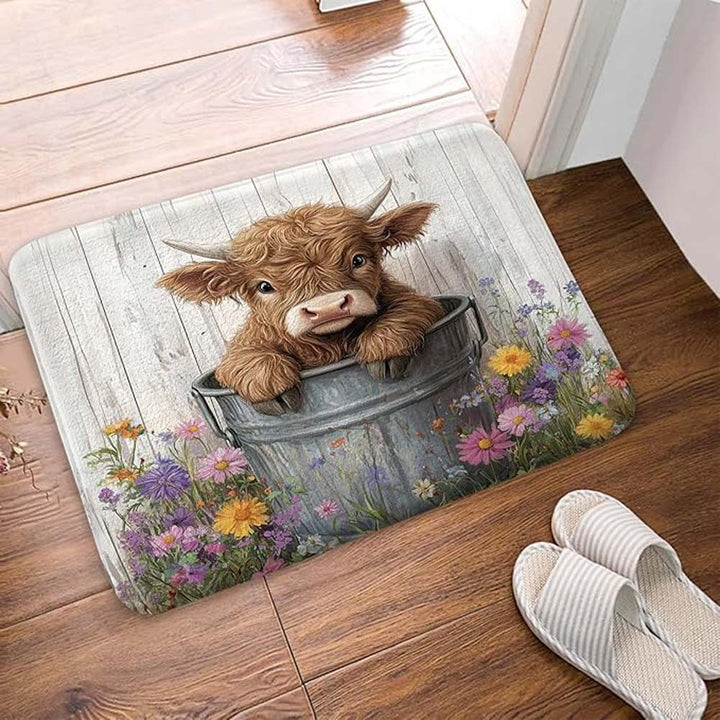 Decorative Lemon-Themed Kitchen Mat