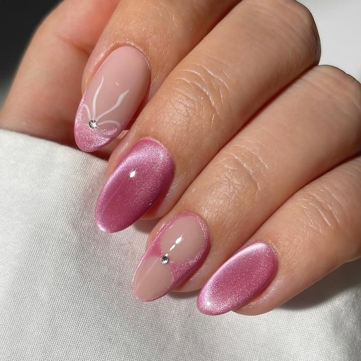 Elegant artificial nails with glitter accents Kalsten