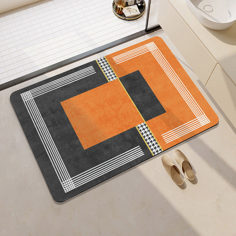 Modern Geometric Bath Mat Kalsten
