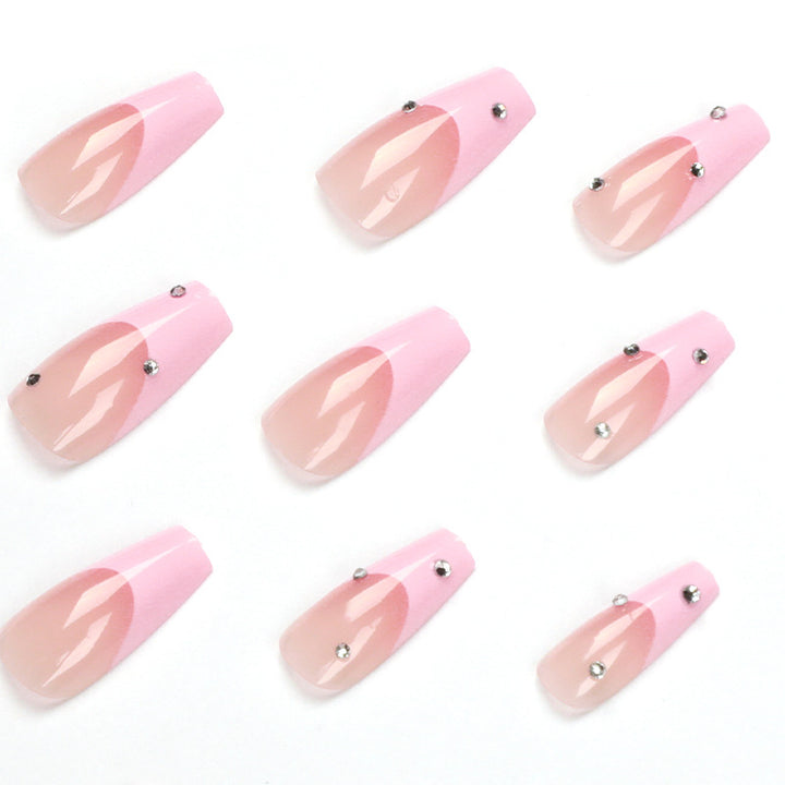 Elegant artificial nails with glitter and ombre effect Kalsten