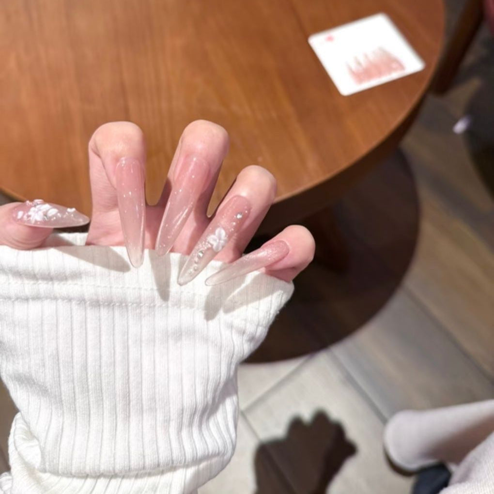 Artistic Crystal-Embellished Nail Art Set